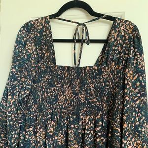 Ingrid & Isabel maternity smocked square neck midi dress